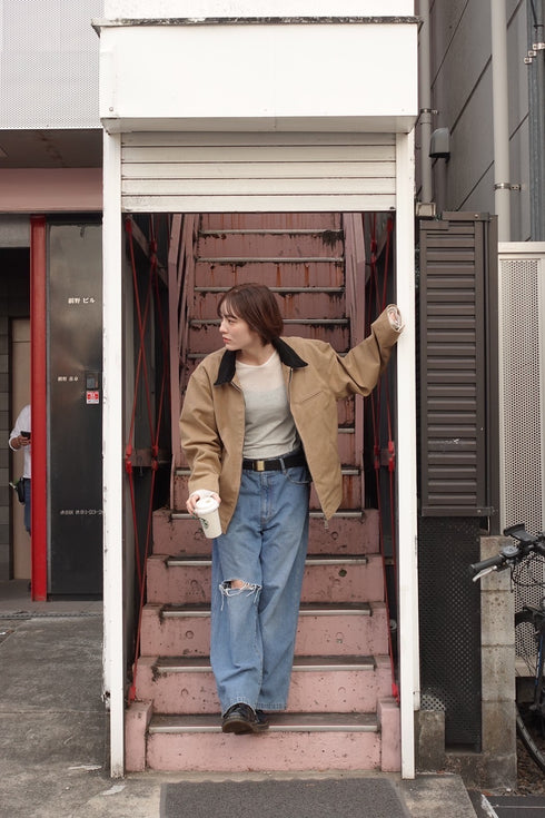 バイカラールーズブルゾン